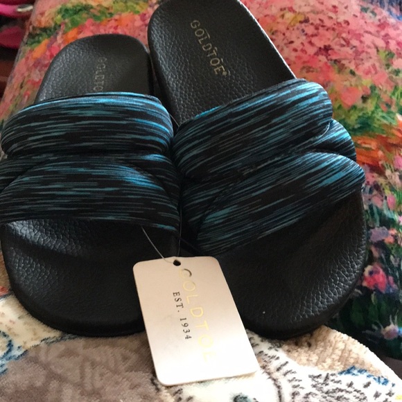 🌸NWT GOLD TOE Size 6 SOFT PADDED FRONT SLIDES - Picture 7 of 8